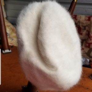 Vintage White Cashmere Beret- 1960's